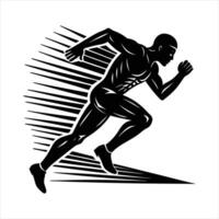 Running Speed Silhouette Image vector