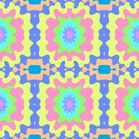 Seamless abstract multicolored pattern on blue background vector