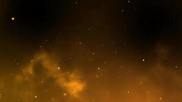 abstract gold particles motion background 4K. abstract nebula gold particle space for party, business, music, show. and party video