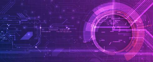 a purple and blue background with a computer screen vector