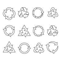 recycle icon set vector