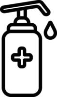 a black and white image of a bottle with a drop of liquid vector