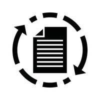 Solid paper recycle symbol vector