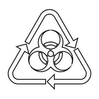 a biohazard symbol in a triangle vector