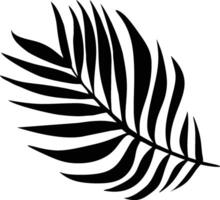 a palm leaf silhouette on a white background vector