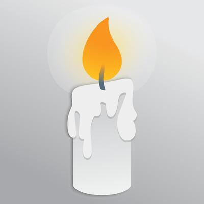 Burning Candle isolated