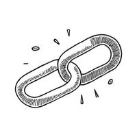 A chain with interlocked links forming an infinity pattern, symbolizing unbroken connections vector