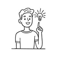 A flash of idea lighting up someones expression vector