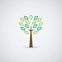 Creative and unique tree logo design icon template vector
