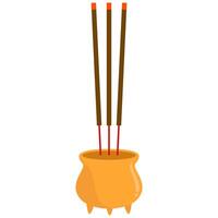 chopsticks and bowl chinese new year element vector