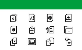 File and Document Icons for Digital Management. vector