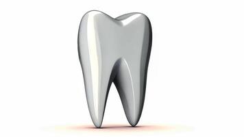 tournant dentaire dent animation mettant en valeur 360 degrés vue dans haute résolution video