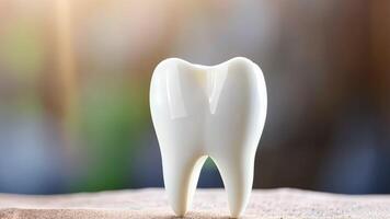 brillant dent rotation sur doux surface en dessous de Naturel éclairage dans croustillant video