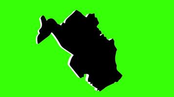 green screen icon 3d map of Fremont in california video