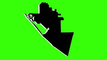 green screen icon 3d map of Huntington Beach in california video