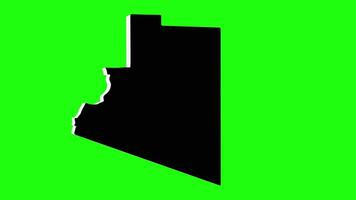 green screen 3d icon map of Yuma in arizona video