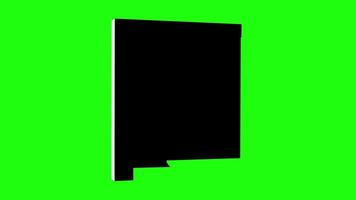 green screen icon 3d icon map of the state of New Mexico video