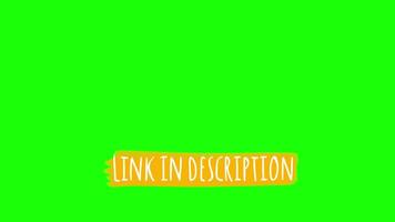 Link in description, Link in the description animation. Green screen video