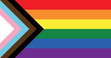 LGBTQ Rainbow Flag Quasar Progress Variant High Quality Illustration vector