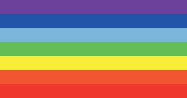 PACE Rainbow Flag LGBTQ Without Text High Quality Illustration vector