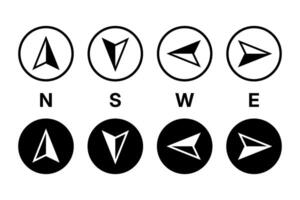 Compass icon set. Compass sign. Compass symbol vector