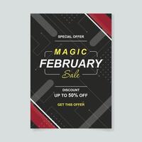 Black poster template with dynamic shapes vector