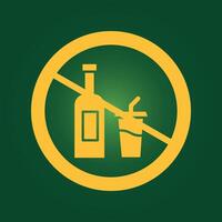 No Drink trendy charming abstract illustration colorful useful design vector