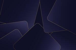 Colorful dark blue gradient background with square overlapping design. Decorative shadow design in simple style with gold lines. Best design for your advertisement, poster, banner. Eps10 vector