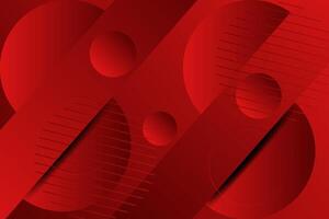 Abstract dark red dynamic gradient illustration background with 3d look and simple circle pattern and rectangle elements. Cool and luxury design. Eps10 vector