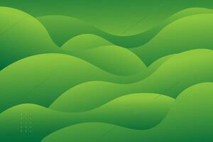 Green gradient background with geometric waves. Colorful green wave design. Simple and elegant concept. eps10 vector