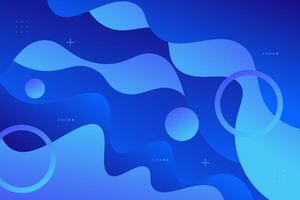 Bright minimal geometric gradient wave blue background with simple shape circle pattern. Colorful blue design. Elegant concept. Eps10 vector