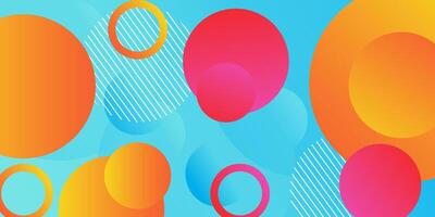 Orange circle pattern 3D gradient background with simple pattern design. Modern stylish abstract and texture template light blue background. Eps10 vector