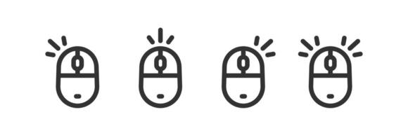 Computer mouse click icon. PC device button. vector