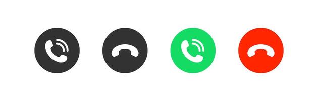 Phone call icon. Answer and decline mobile buttons. Business communication. vector