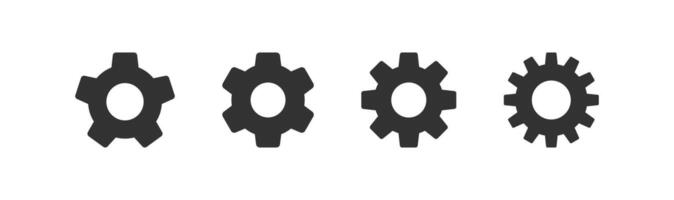 Gear icon. Cogwheel sign. Setting element. Machine mechanism. vector