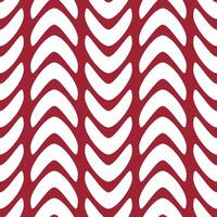 Minimal Curvature Zigzag Herringbone Seamless Pattern White Object on Red Background vector