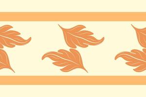 Yellow Leaves Nature of Autumn Seamless Pattern for print striped, ornament floral, pattern, design for wrapping, silk, scarf, background, textile, carpet, rug, texture, hand-draw vector