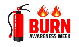 Burn Awareness Week background banner or poster design template. vector