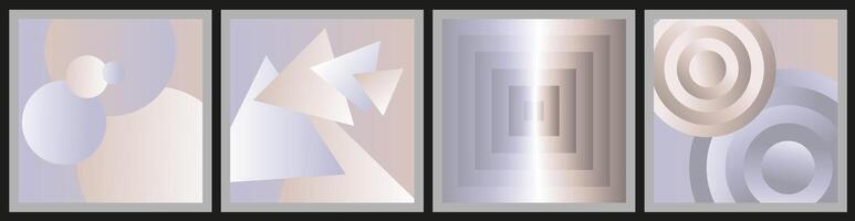 Trendy cover design. Simple overlapping shapes. Pastel colored shapes. vector