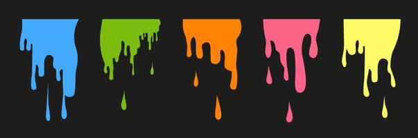 Best palette. Mixing colors. Flowing paint. Multicolored paint flows. vector