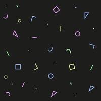 Abstract background with geometric shapes. Background in flat style. Illustration isolated on black background. vector