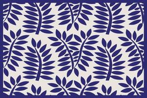 Stylish Botanical Design with Green Leaves in a Seamless Layout vector