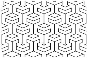 Intricate Black and White Geometric Design with Interlocking Elements vector
