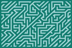 Abstract Maze Pattern in Black and White Geometric Design vector
