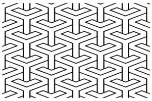 Black and White Geometric Pattern with Interlocking Shapes vector