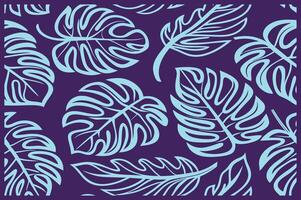Fresh and Creative Vibrant Pattern with Turquoise Leaf Motif vector