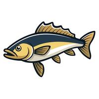 Elegant Walleye Fish Art in Format vector