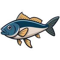 Isolated Walleye Fish on White Background vector