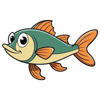 Artwork of Zander Fish with Transparent Background vector