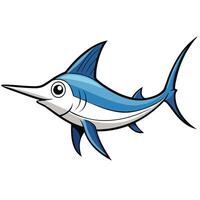 Unique Swordfish Digital Drawing for Web Design vector